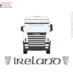 Ireland with Harps Window sticker