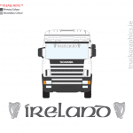 Ireland with Harps decal