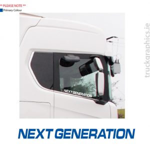 Next Generation Side Window Decals Solid Text