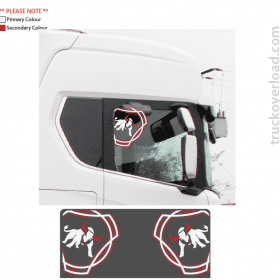 Scania Side Window  Bull Outline 2 Colours