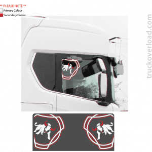 Scania Side Window  Bull Outline 2 Colours
