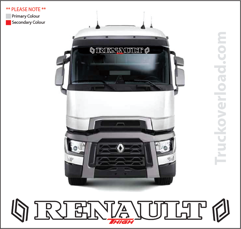 Renault T HIGH Window Decal
